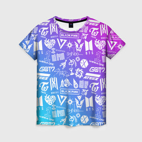 Женская футболка 3D с принтом K-POP | Лучшие Группы в Екатеринбурге, 100% полиэфир ( синтетическое хлопкоподобное полотно) | прямой крой, круглый вырез горловины, длина до линии бедер | ateez | bangtan | black pink | blackpink | boys | bts | exo | g dragon | got7 | jin | k pop | kpop | love | min yoon | monsta x | nct | seoul | seventeen | sninee | stray kids | straykids | suga | twice | арэм | бойбенд | бойбэнд | бтс | ви | вс