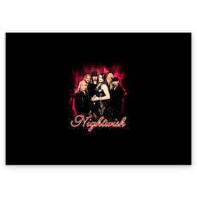 Поздравительная открытка с принтом Nightwish в Екатеринбурге, 100% бумага | плотность бумаги 280 г/м2, матовая, на обратной стороне линовка и место для марки
 | gothic | metall | nightwish | rock | tarja turunen | готические | логотипы рок групп | метал | музыка | найтвиш | рок группы | рокерские | симфоник метал | тарья турунен