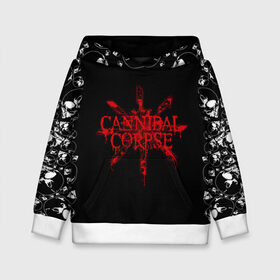 Детская толстовка 3D с принтом Cannibal Corpse в Екатеринбурге, 100% полиэстер | двухслойный капюшон со шнурком для регулировки, мягкие манжеты на рукавах и по низу толстовки, спереди карман-кенгуру с мягким внутренним слоем | cannibal | cannibal corpse | corpse | trash | алекс уэбстер | брутальный дэт метал | дэт метал | дэтграйнд | пол мазуркевич