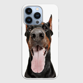 Чехол для iPhone 13 Pro с принтом Доберман   Doberman в Екатеринбурге,  |  | doberman | dog | барбос | доберман | друг человека | пёс | псина | собака | собачка | собачонка | четвероногий друг | щенок