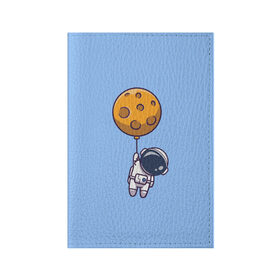 Обложка для паспорта матовая кожа с принтом Космонавт с шариком в Екатеринбурге, натуральная матовая кожа | размер 19,3 х 13,7 см; прозрачные пластиковые крепления | Тематика изображения на принте: cosmonaut | граффити | космонавт | космонавт с шариком | космос | милый космонавт | рисунок | шарик планета