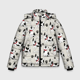 Зимняя куртка для мальчиков 3D с принтом Собаки / Dogs в Екатеринбурге, ткань верха — 100% полиэстер; подклад — 100% полиэстер, утеплитель — 100% полиэстер | длина ниже бедра, удлиненная спинка, воротник стойка и отстегивающийся капюшон. Есть боковые карманы с листочкой на кнопках, утяжки по низу изделия и внутренний карман на молнии. 

Предусмотрены светоотражающий принт на спинке, радужный светоотражающий элемент на пуллере молнии и на резинке для утяжки | Тематика изображения на принте: dog | барбос | дворняга | друг человека | пёс | псина | собака | собачка | собачонка | четвероногий друг | шарик | щенок