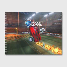 Альбом для рисования с принтом Rocket League в Екатеринбурге, 100% бумага
 | матовая бумага, плотность 200 мг. | cars | game | games | rocket league | гонка | гонки | машина | машины | рокет лига