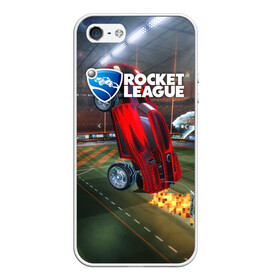 Чехол для iPhone 5/5S матовый с принтом Rocket League в Екатеринбурге, Силикон | Область печати: задняя сторона чехла, без боковых панелей | Тематика изображения на принте: cars | game | games | rocket league | гонка | гонки | машина | машины | рокет лига