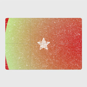 Магнитный плакат 3Х2 с принтом Звезда АПВ 128КЗ в Екатеринбурге, Полимерный материал с магнитным слоем | 6 деталей размером 9*9 см | qr код | амулет | антивирус | антидепрессант | антистресс | градиент | звезда | иммуномодулятор | коллаж | красный | оберег | салатовый | талисман