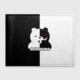 Обложка для студенческого билета с принтом MONOKUMA  МОНОКУМА BEAR в Екатеринбурге, натуральная кожа | Размер: 11*8 см; Печать на всей внешней стороне | anime | danganronpa | enoshima | junko | monokuma | аниме | джунко | игра | манга | медведь | монокума | робот медведь | эношима