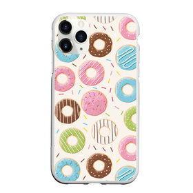 Чехол для iPhone 11 Pro матовый с принтом Пончики / Donuts в Екатеринбурге, Силикон |  | Тематика изображения на принте: bagel | cookies | donut | pastry | pie | ring | бублик | выпечка | колечко | печенье | пирожок | пончик