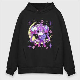 Мужское худи Oversize хлопок с принтом Cute Chibi Kawaii в Екатеринбурге, френч-терри — 70% хлопок, 30% полиэстер. Мягкий теплый начес внутри —100% хлопок | боковые карманы, эластичные манжеты и нижняя кромка, капюшон на магнитной кнопке | Тематика изображения на принте: anime | chibi | cute | devil | girls | goth | kawaii | loli | made | manga | pastel | skull | star | аниме | бантики | гот | готик | готичная | девочка | девушка | доли | звезды | каваи | кавай | луна | манга | месяц | милая | мишка | плюшевый