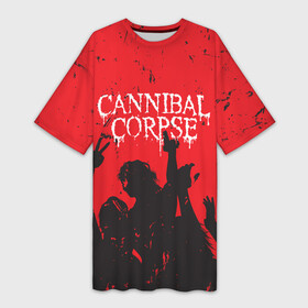 Платье-футболка 3D с принтом Cannibal Corpse | Труп Каннибала (Z) в Екатеринбурге,  |  | cannibal | cannibal corpse | corpse | death metal | deathgrind | алекс уэбстер | брутальный дэт метал | дэт метал | дэтграйнд | пол мазуркевич | роб барретт | труп каннибала