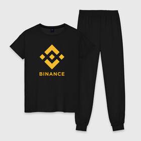 Женская пижама хлопок с принтом BINANCE | БИНАНС БИРЖА в Екатеринбурге, 100% хлопок | брюки и футболка прямого кроя, без карманов, на брюках мягкая резинка на поясе и по низу штанин | bitcoin | blockchain | btc | cardano | crypto | ethereum | polkadot | tether | xrp | бинанс | биткоин | блокчейн | валюта | деньги | криптовалюта | майнер | майнинг | цифровая валюта | цифровое золото | эфир