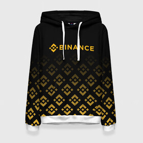 Женская толстовка 3D с принтом BINANCE | БИНАНС БИРЖА в Екатеринбурге, 100% полиэстер  | двухслойный капюшон со шнурком для регулировки, мягкие манжеты на рукавах и по низу толстовки, спереди карман-кенгуру с мягким внутренним слоем. | bitcoin | blockchain | btc | cardano | crypto | ethereum | polkadot | tether | xrp | бинанс | биткоин | блокчейн | валюта | деньги | криптовалюта | майнер | майнинг | цифровая валюта | цифровое золото | эфир