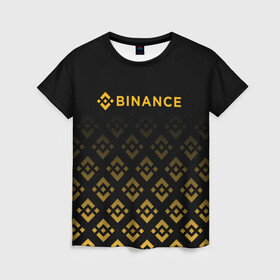 Женская футболка 3D с принтом BINANCE | БИНАНС БИРЖА в Екатеринбурге, 100% полиэфир ( синтетическое хлопкоподобное полотно) | прямой крой, круглый вырез горловины, длина до линии бедер | bitcoin | blockchain | btc | cardano | crypto | ethereum | polkadot | tether | xrp | бинанс | биткоин | блокчейн | валюта | деньги | криптовалюта | майнер | майнинг | цифровая валюта | цифровое золото | эфир