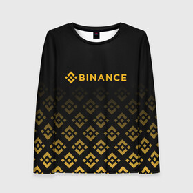 Женский лонгслив 3D с принтом BINANCE | БИНАНС БИРЖА в Екатеринбурге, 100% полиэстер | длинные рукава, круглый вырез горловины, полуприлегающий силуэт | bitcoin | blockchain | btc | cardano | crypto | ethereum | polkadot | tether | xrp | бинанс | биткоин | блокчейн | валюта | деньги | криптовалюта | майнер | майнинг | цифровая валюта | цифровое золото | эфир