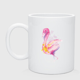 Кружка керамическая с принтом Фламинго рисунок акварелью в Екатеринбурге, керамика | объем — 330 мл, диаметр — 80 мм. Принт наносится на бока кружки, можно сделать два разных изображения | Тематика изображения на принте: africa | afrika | aquarel | bird | fashion | flamingo | paint | painted | pink flamingo | summer | watercolor | watercolour | акварельный рисунок | африка | красками | краски | лето | мода | нарисованный фламинго | птица | розовый фламинго | 