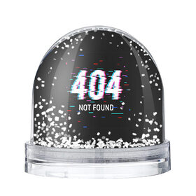 Снежный шар с принтом Глитч 404 в Екатеринбурге, Пластик | Изображение внутри шара печатается на глянцевой фотобумаге с двух сторон | Тематика изображения на принте: 404 | error 404 | not found | глитч | ошибка 404