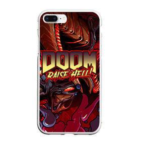 Чехол для iPhone 7Plus/8 Plus матовый с принтом DOOM Eternal в Екатеринбурге, Силикон | Область печати: задняя сторона чехла, без боковых панелей | doom | doom eternal | part two | the ancient gods | дум | игры | монстры