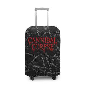Чехол для чемодана 3D с принтом Cannibal Corpse | Songs (Z) в Екатеринбурге, 86% полиэфир, 14% спандекс | двустороннее нанесение принта, прорези для ручек и колес | cannibal | cannibal corpse | corpse | death metal | deathgrind | алекс уэбстер | брутальный дэт метал | дэт метал | дэтграйнд | пол мазуркевич | роб барретт | труп каннибала