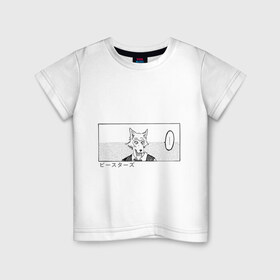 Детская футболка хлопок с принтом Выдающиеся звери Легоси в Екатеринбурге, 100% хлопок | круглый вырез горловины, полуприлегающий силуэт, длина до линии бедер | Тематика изображения на принте: аниме | волк | выдающиеся | заяц | звери | кролик | легоси | луис | олень | сезон | хару