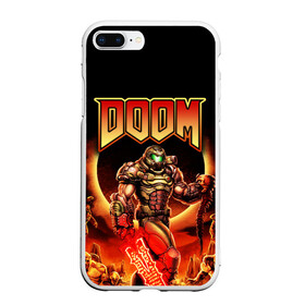 Чехол для iPhone 7Plus/8 Plus матовый с принтом DOOM Eternal в Екатеринбурге, Силикон | Область печати: задняя сторона чехла, без боковых панелей | doom | doom eternal | part two | the ancient gods | дум | игры | монстры