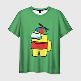 Мужская футболка 3D с принтом Bobs в Екатеринбурге, 100% полиэфир | прямой крой, круглый вырез горловины, длина до линии бедер | кепка | мультяшка | предатель | пропеллер | человечик