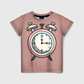 Детская футболка 3D с принтом Clock в Екатеринбурге, 100% гипоаллергенный полиэфир | прямой крой, круглый вырез горловины, длина до линии бедер, чуть спущенное плечо, ткань немного тянется | будильник | время | звон | минуты | часы