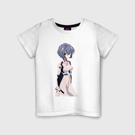 Детская футболка хлопок с принтом Ayanami Rei в Екатеринбурге, 100% хлопок | круглый вырез горловины, полуприлегающий силуэт, длина до линии бедер | anime | evangelion | manga | аниме | аска | девушка | ева 20 | евангелион | манга