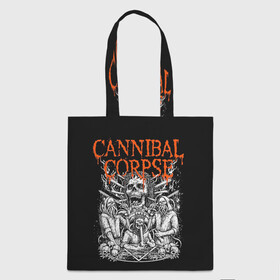 Шоппер 3D с принтом Cannibal Corpse в Екатеринбурге, 100% полиэстер | Плотность: 200 г/м2; Размер: 34×35 см; Высота лямок: 30 см | at | back | birth | bleeding | bloodthirst | butchered | cannibal | corpse | eaten | evisceration | gallery | kill | kreaton | life | mutilated | obsessed | of | slayer | sodom | spawn | suicide | the | to | tomb | unimagined | vile | v