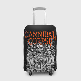 Чехол для чемодана 3D с принтом Cannibal Corpse в Екатеринбурге, 86% полиэфир, 14% спандекс | двустороннее нанесение принта, прорези для ручек и колес | at | back | birth | bleeding | bloodthirst | butchered | cannibal | corpse | eaten | evisceration | gallery | kill | kreaton | life | mutilated | obsessed | of | slayer | sodom | spawn | suicide | the | to | tomb | unimagined | vile | v