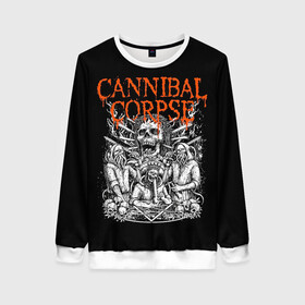 Женский свитшот 3D с принтом Cannibal Corpse в Екатеринбурге, 100% полиэстер с мягким внутренним слоем | круглый вырез горловины, мягкая резинка на манжетах и поясе, свободная посадка по фигуре | at | back | birth | bleeding | bloodthirst | butchered | cannibal | corpse | eaten | evisceration | gallery | kill | kreaton | life | mutilated | obsessed | of | slayer | sodom | spawn | suicide | the | to | tomb | unimagined | vile | v