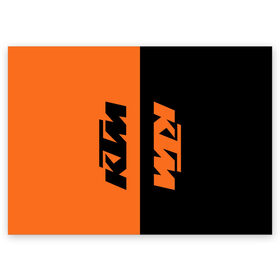 Поздравительная открытка с принтом KTM | КТМ (Z) в Екатеринбурге, 100% бумага | плотность бумаги 280 г/м2, матовая, на обратной стороне линовка и место для марки
 | Тематика изображения на принте: enduro | ktm | moto | moto sport | motocycle | sportmotorcycle | ктм | мото | мото спорт | мотоспорт | спорт мото