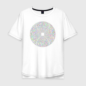Мужская футболка хлопок Oversize с принтом Оптическая Иллюзия (Шар) в Екатеринбурге, 100% хлопок | свободный крой, круглый ворот, “спинка” длиннее передней части | диско | зрение | иллюзии | обман | полосы | узор | шар | шахматы