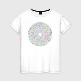 Женская футболка хлопок с принтом Оптическая Иллюзия (Шар) в Екатеринбурге, 100% хлопок | прямой крой, круглый вырез горловины, длина до линии бедер, слегка спущенное плечо | диско | зрение | иллюзии | обман | полосы | узор | шар | шахматы