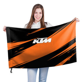 Флаг 3D с принтом KTM | КТМ в Екатеринбурге, 100% полиэстер | плотность ткани — 95 г/м2, размер — 67 х 109 см. Принт наносится с одной стороны | enduro | ktm | moto | moto sport | motocycle | orange | sportmotorcycle | ктм | мото | мото спорт | мотоспорт | оранжевый | спорт мото