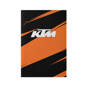 Обложка для паспорта матовая кожа с принтом KTM | КТМ в Екатеринбурге, натуральная матовая кожа | размер 19,3 х 13,7 см; прозрачные пластиковые крепления | enduro | ktm | moto | moto sport | motocycle | orange | sportmotorcycle | ктм | мото | мото спорт | мотоспорт | оранжевый | спорт мото