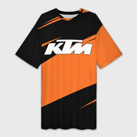 Платье-футболка 3D с принтом KTM | КТМ в Екатеринбурге,  |  | enduro | ktm | moto | moto sport | motocycle | orange | sportmotorcycle | ктм | мото | мото спорт | мотоспорт | оранжевый | спорт мото