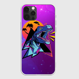 Чехол для iPhone 12 Pro Max с принтом Retrowave Neon Dinosaur в Екатеринбурге, Силикон |  | Тематика изображения на принте: 1980 | 80s | geometry | retrowave | retrowave принт | rex | space | t rex | trex | tropical | восьмидесятые | геометрия | космос | нео | неоновый динозавр | пальмы | рекс | ретровейв | рисунок динозавра | тираннозавр | тиранозавр