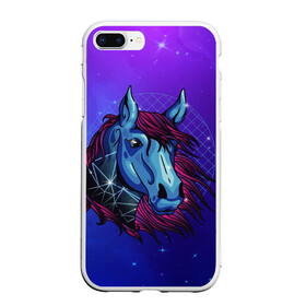 Чехол для iPhone 7Plus/8 Plus матовый с принтом Retrowave Neon Horse в Екатеринбурге, Силикон | Область печати: задняя сторона чехла, без боковых панелей | 1980 | 80s | geometry | horses | pony | retrowave | retrowave принт | space | vaporwave | волшебная лошадь | восьмидесятые | геометрия | космос | лошадка | нео | неоновая лошадь | неоновые огни | неоновый конь | пони | ретровейв