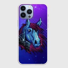 Чехол для iPhone 13 Pro Max с принтом Retrowave Neon Horse в Екатеринбурге,  |  | 1980 | 80s | geometry | horses | pony | retrowave | retrowave принт | space | vaporwave | волшебная лошадь | восьмидесятые | геометрия | космос | лошадка | нео | неоновая лошадь | неоновые огни | неоновый конь | пони | ретровейв