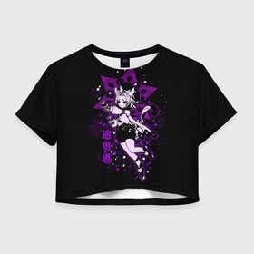 Женская футболка Crop-top 3D с принтом GENSHIN IMPACT ДИОНА в Екатеринбурге, 100% полиэстер | круглая горловина, длина футболки до линии талии, рукава с отворотами | diona | genshin impact | геншин импакт | диона | игры | крио | персонажи