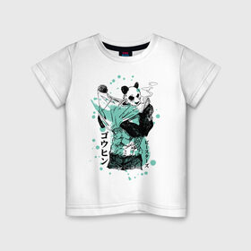 Детская футболка хлопок с принтом BEASTARS Гохин в Екатеринбурге, 100% хлопок | круглый вырез горловины, полуприлегающий силуэт, длина до линии бедер | anime | beastars | gouhin | manga | аниме | выдающиеся звери | гохин | манга | панда