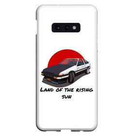 Чехол для Samsung S10E с принтом Land of the rising sun в Екатеринбурге, Силикон | Область печати: задняя сторона чехла, без боковых панелей | ae86 | drift | hachiroku | initial d | trueno | инициал ди | хачироку