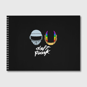 Альбом для рисования с принтом Daft Punk в Екатеринбурге, 100% бумага
 | матовая бумага, плотность 200 мг. | Тематика изображения на принте: daft punk | дафт панк | дафт панк арт | дафт панк шлемы | электронная музыка