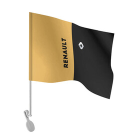 Флаг для автомобиля с принтом Renault Passion for life в Екатеринбурге, 100% полиэстер | Размер: 30*21 см | line | renault | reno | yellow | дорога | желтая | лайв | лайн | лайф | линия | пассион | полоса | разметка | рено | фор