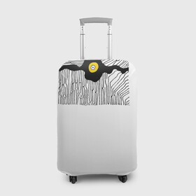 Чехол для чемодана 3D с принтом Absorb в Екатеринбурге, 86% полиэфир, 14% спандекс | двустороннее нанесение принта, прорези для ручек и колес | calligraphy | character | lettering | lineart | графика | желтый | каллиграфия