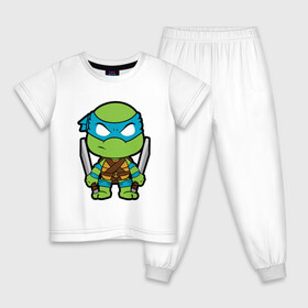 Детская пижама хлопок с принтом Leonardo в Екатеринбурге, 100% хлопок |  брюки и футболка прямого кроя, без карманов, на брюках мягкая резинка на поясе и по низу штанин
 | donatello | leonardo | michelangelo | ninja | pizza | raphael | turtles | донателло | животные | карате | комикс | комиксы | леонардо | микеланджело | мультфильм | мутант | мутанты | ниндзя | пицца | рафаэль | сплинтер | супергерой