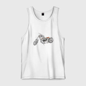 Мужская майка хлопок с принтом build your dream в Екатеринбурге, 100% хлопок |  | buildyourdream custom chopper motorcycle customculture ftw forevertwowheels