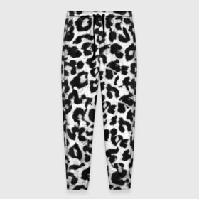 Мужские брюки 3D с принтом Снежный Барс в Екатеринбурге, 100% полиэстер | манжеты по низу, эластичный пояс регулируется шнурком, по бокам два кармана без застежек, внутренняя часть кармана из мелкой сетки | cheetah | leopard | wool | барс | леопард