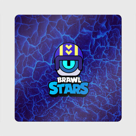 Магнит виниловый Квадрат с принтом STU СТУ Brawl Stars в Екатеринбурге, полимерный материал с магнитным слоем | размер 9*9 см, закругленные углы | brawl | brawl stars | brawlstars | brawl_stars | jessie | бравл | бравлер stu | бравлстарс | гонщик | каскадер | сту