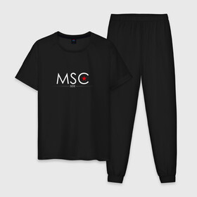 Мужская пижама хлопок с принтом MSCside collection | MSC (2021) в Екатеринбурге, 100% хлопок | брюки и футболка прямого кроя, без карманов, на брюках мягкая резинка на поясе и по низу штанин
 | 0x000000123 | moscow | moscow side | mscside | москва