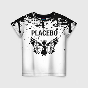 Детская футболка 3D с принтом placebo в Екатеринбурге, 100% гипоаллергенный полиэфир | прямой крой, круглый вырез горловины, длина до линии бедер, чуть спущенное плечо, ткань немного тянется | black eyed | black market music | every you every me | nancy boy | placebo | placebo interview | placebo live | placebo nancy | pure morning | running up that hill | special k | taste in men | where is my mind | without you i’m nothing